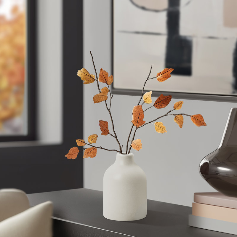 Grand vase en céramique blanc fait à la main 5 "Marlow, H 5,5 po x l 3,5 po x P 3,5 po, Blanc