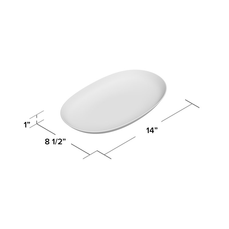 Champlain Oval Platter, 1" H x 8.5" W x 14" L