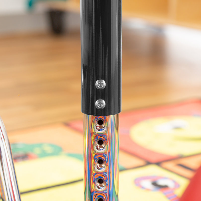 Table d'activités préscolaire à hauteur ajustable avec roulettes, Gris nebula, Noir