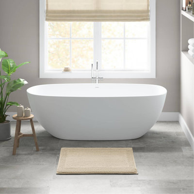Tapis pour salle de bain réversible 100% coton 3000 x 3000 po 17 x 24 po avec antidérapant, qualité durable, velours moyen 0,5 po, expérience luxueuse,