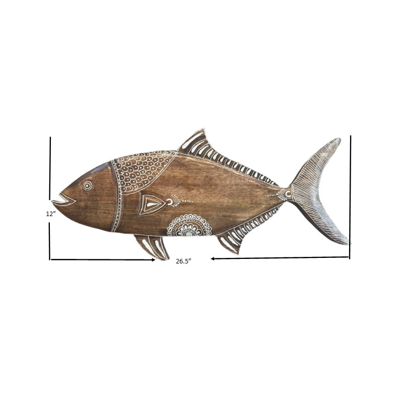 Poisson suspendu Amber Jack - blanc naturel