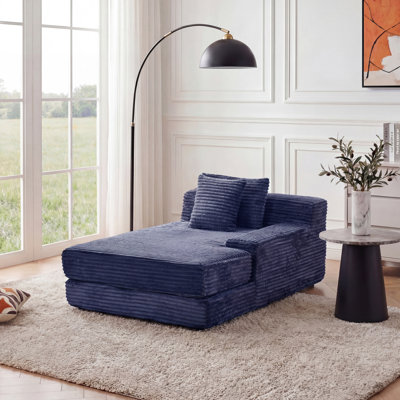 Eliam 42.5”Right Upholstered Chaise Lounge by Latitude Run