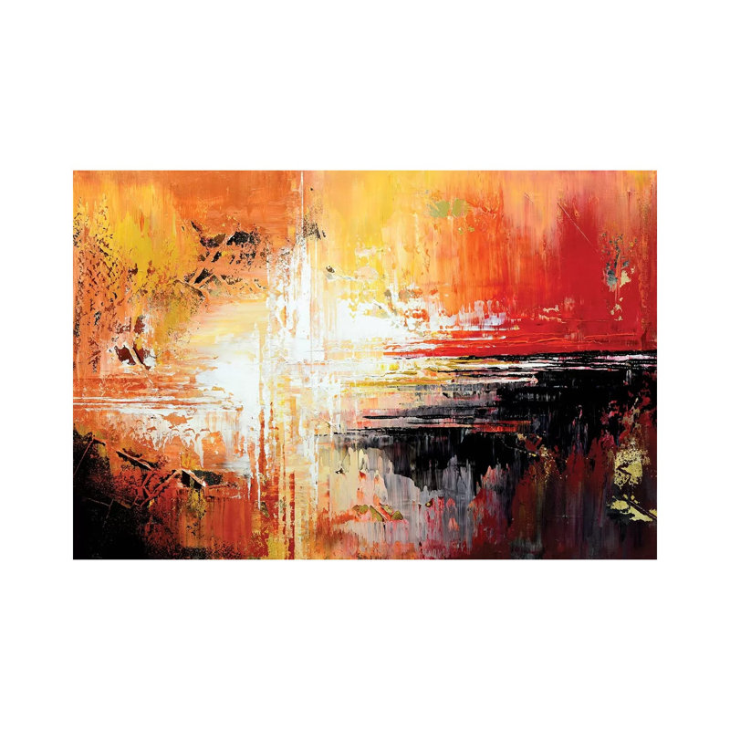 Tequila Sunrise by Tatiana Iliina - Painting on Canvas, Wrapped Canvas, 20.32 cm H x 30.48 cm W