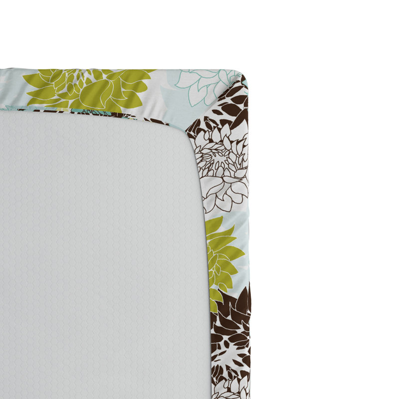 Microfiber Floral Fitted Sheet, Twin XL Fitted Sheet, Floral Nature