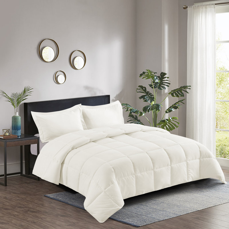 Ivory Full/Queen Reversible Microfiber Duvet Set