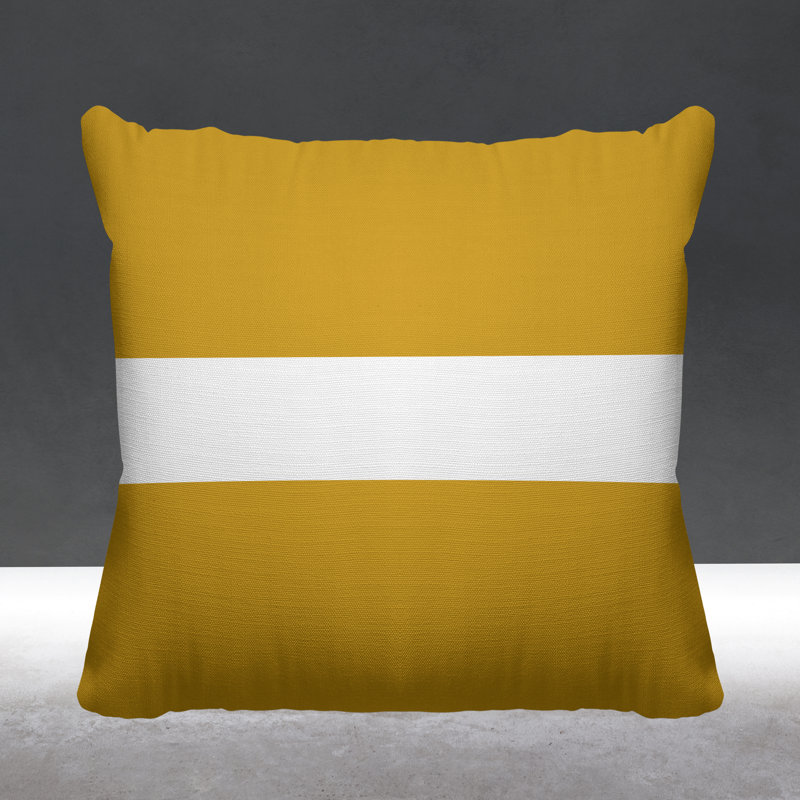 Coussin intérieur / extérieur Bede, L 19 po x H 19 po, Jaune