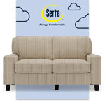 Serta Palisades 61" Track Arm Sofa, Easy Care Fabric, Soft Pillow Back, Pocket Coil Seat Cushions