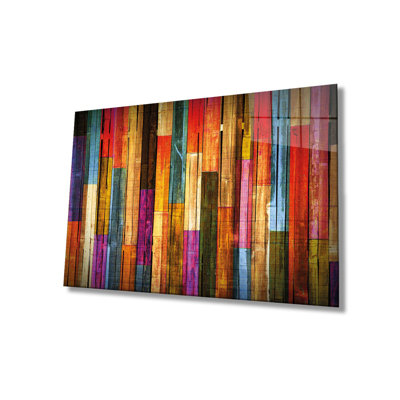 Élégante peinture décorative en verre trempé 18,1 po x 28,3 po | 100% verre trempé, épaisseur: 0,16 pouce | Superbe œuvre d'art pour la décoration intérieure, le salon et les espaces de bureau, durable et facile à nettoyer
