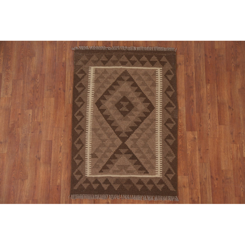 Reversible Wool Kilim Oriental Area Rug 3x4
