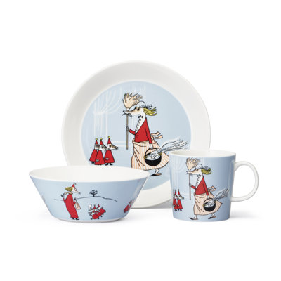 Moomin 7.5" salad or dessert plate Fillyfjonk Grey
