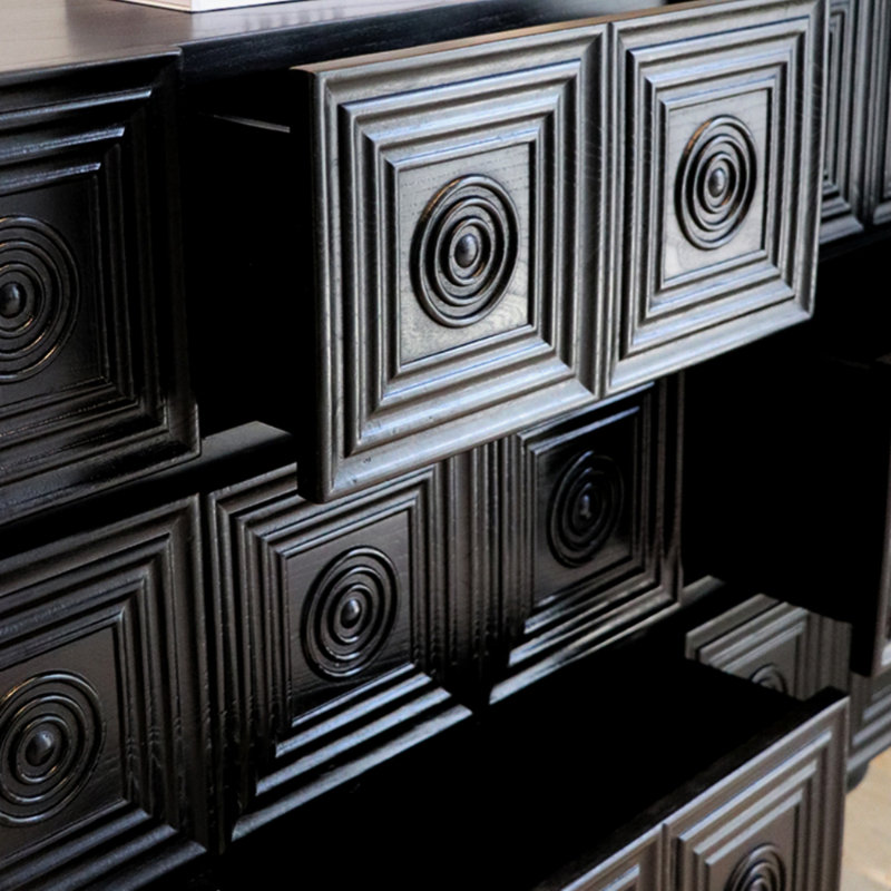 Buffet haut de gamme de style rétro, Noir