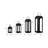 Modern Neutral Set Of 4 Metal Black Open Lanterns