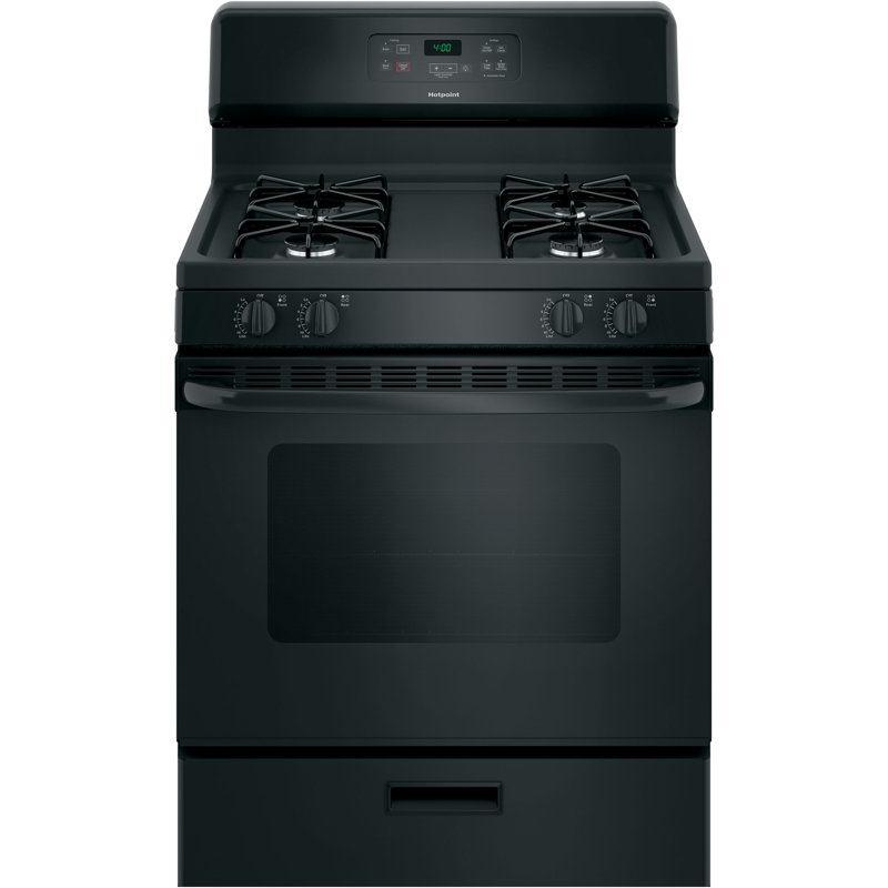 30" 4.8 cu. ft. Freestanding Gas Range, Black