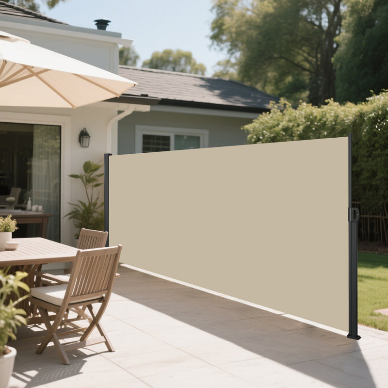 Retractable Side Screen Awning With UV Resistance & Waterproof Feature, Ideal Patio Privacy Screen For Garden, Balcony, Courtyard