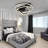 24" Flush Mount Ceiling Fan with Adjustable Dimmable LED Light Kit Remote -735677108