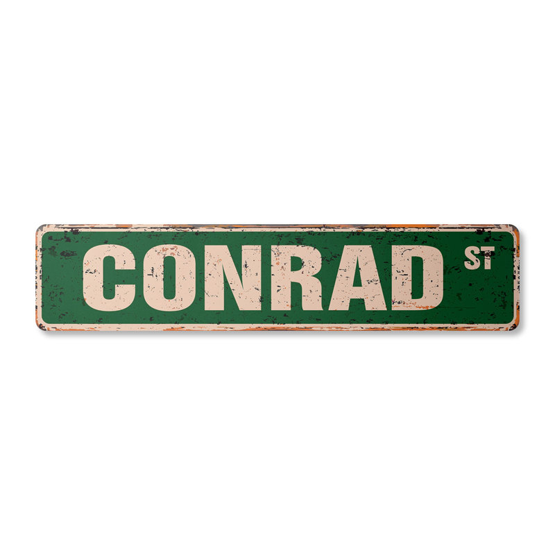 Plaque de rue Conrad aluminium 4 po x 18 po