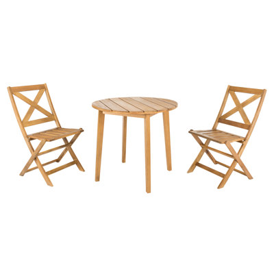 Round 2 - Person 32.3" Long Bistro Set by Latitude Run