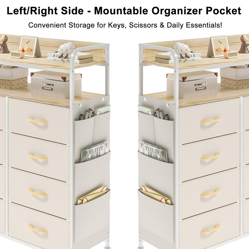 Chest of Drawers, Beige