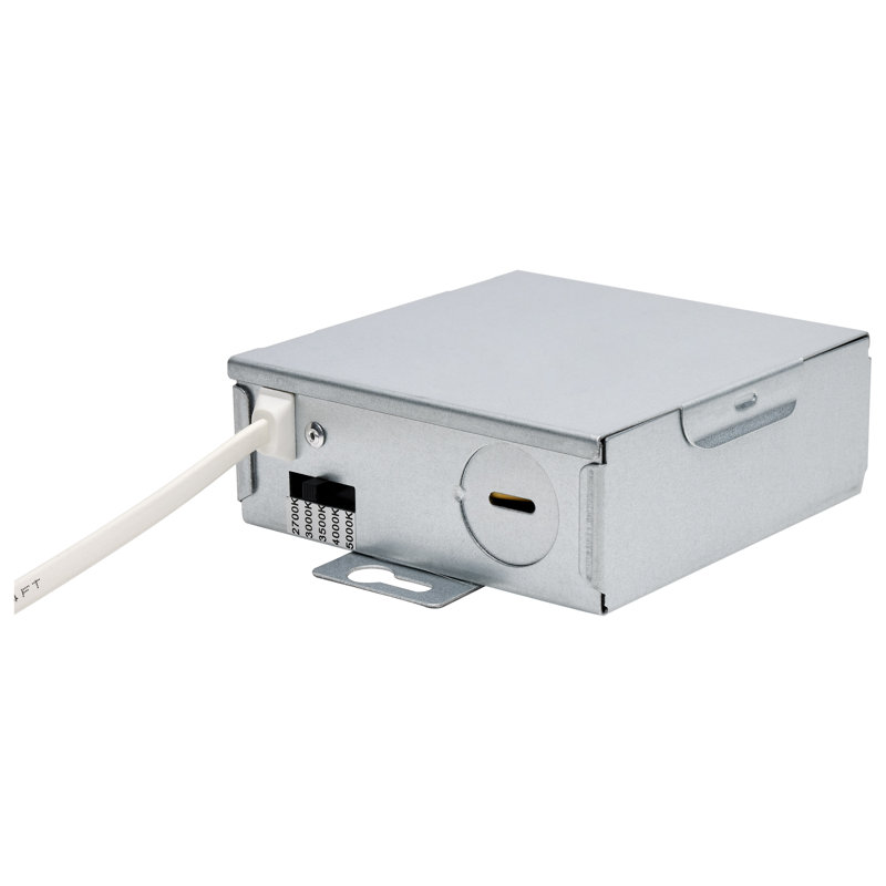 6'' Selectable Color Temperature Dimmable Air-Tight IC Rated LED Canless Recessed Lighting Kit, White