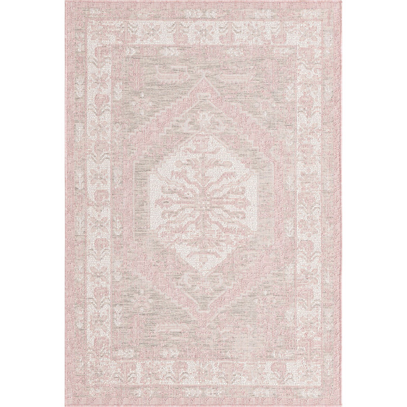 Tapis d'extérieur couleur nil rose, Rectangle 4 pi x 6 pi