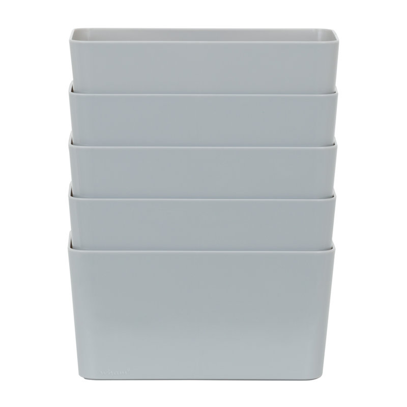 Wham 6.01 Studio Basket Rectangular Pack of 5 Cool Grey