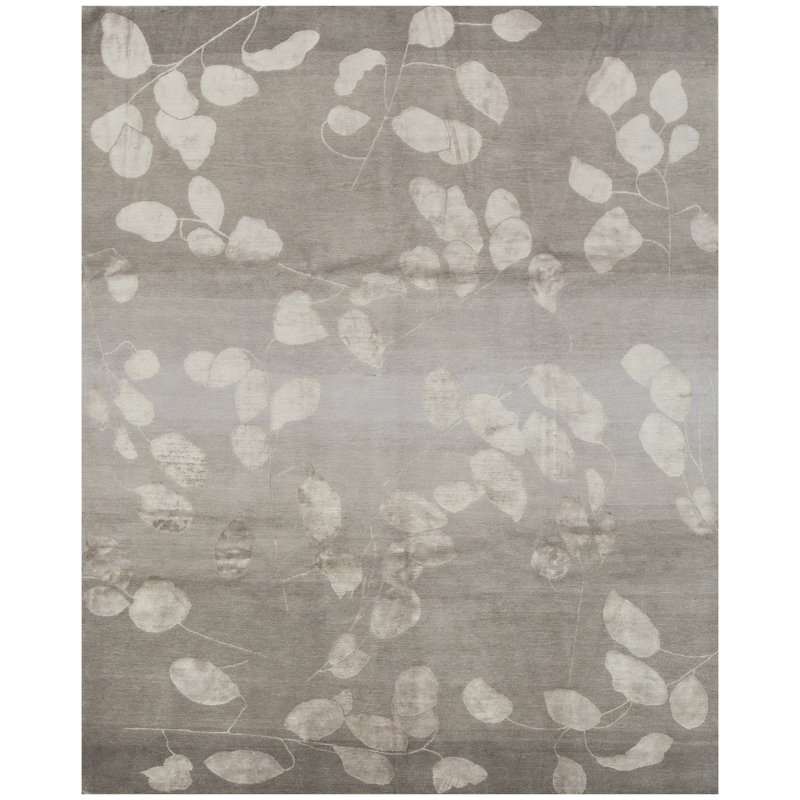 Hand-Knotted High-Quality Gray Area Rug