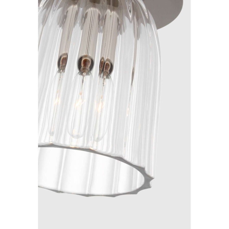 Asalea 3 - Light Flush Mount, Polished Nickel, 6.5" H x 4.5" W x 4.5" D