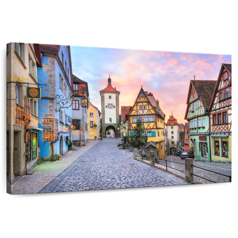 Sireci Cobbled Rothenburg Street, 34" H x 51" W