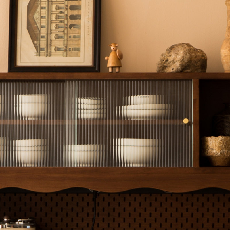 Buffet multifonctionnel de style rétro, Brun