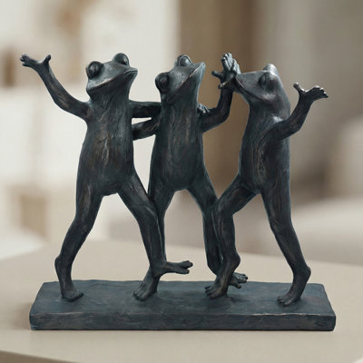 Dancing Frog Trio Sculpture