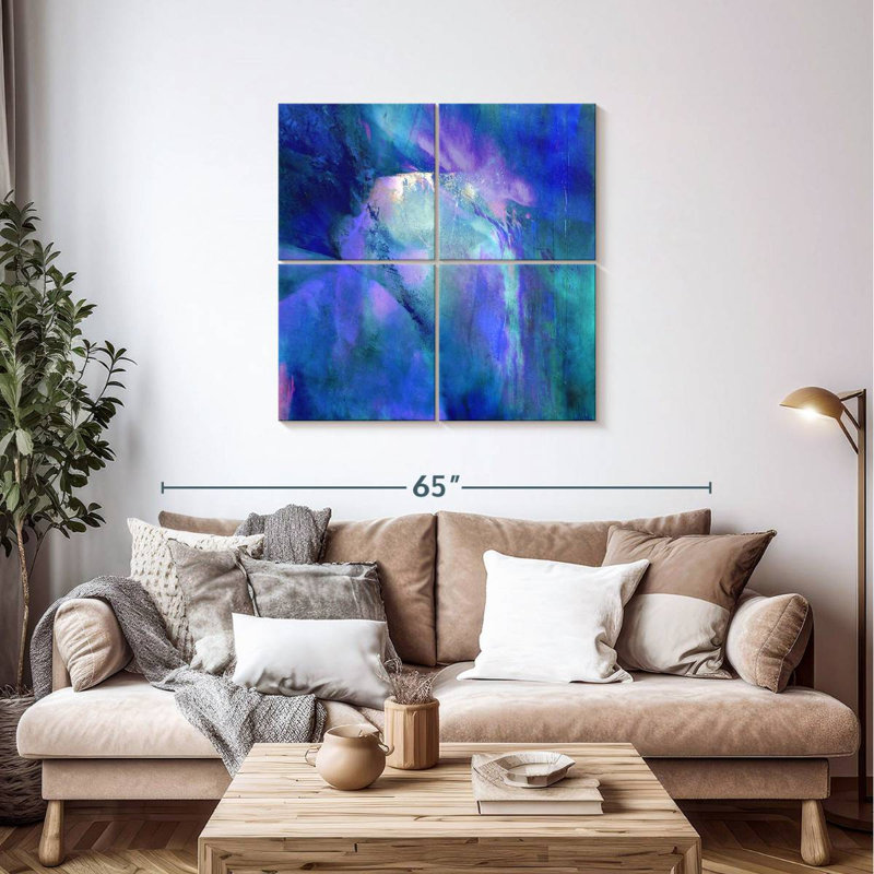 Harmony In Blue And Purple, H 38 po x l 38 po