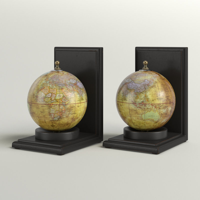 Serre-livres antidérapants Contemporary Globe