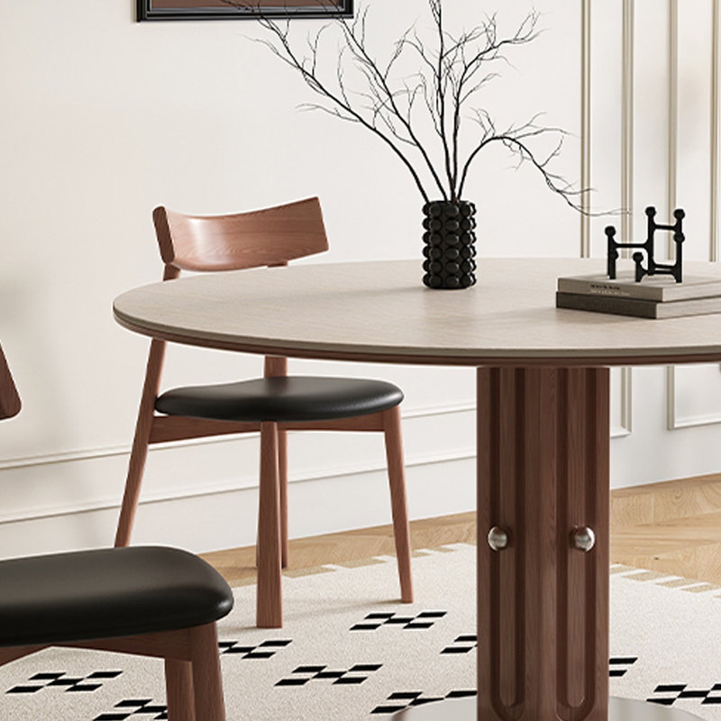 Table de salle à manger ronde, H 29,52 po x L 47,24 po x l 47,24 po