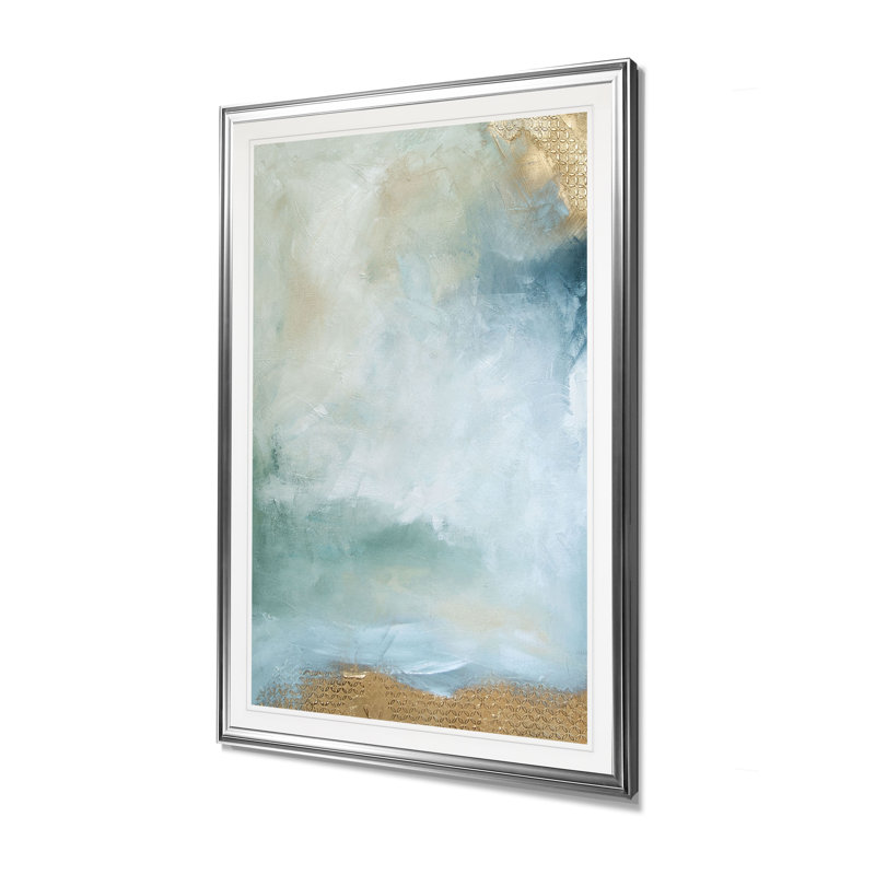 Papier «Imprint III tif», H 24 po x l 20 po x P 1,5 po, Cadre argenté