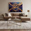 «Music Sitar», art mural sur toile bleue-14741076