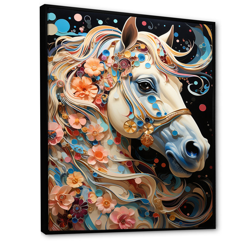 «Xherald Carousel Whirling Wonder Pointillism I», reproduction d'art sur toile, H 44 po x l 34 po x P 1,5 po