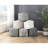 Modern Square Pouf , Fabric, Non-Slip Bottom, 300Lbs Weight Capacity, Multi-Color, 16X16x16 Multi-Color With 16" H X W D