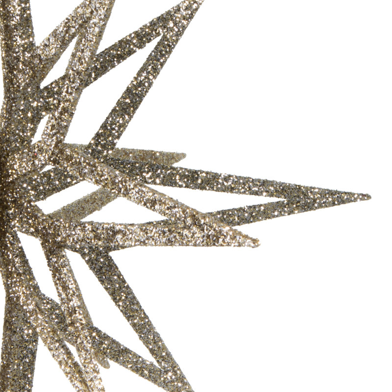 Ornement étoile scintillante Vickerman 3D, Champagne, H 16 po x l 14 po x P 14 po