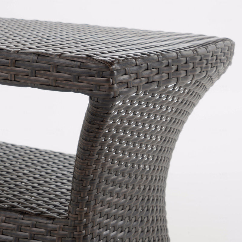 Chaise Lounge Side Table, Brown