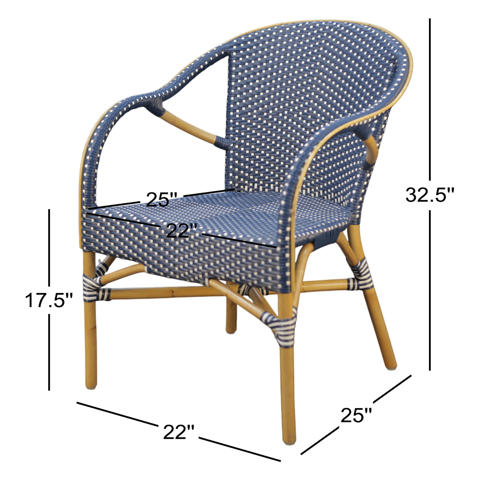 Astoria Dining Chair Blue (Set 2)