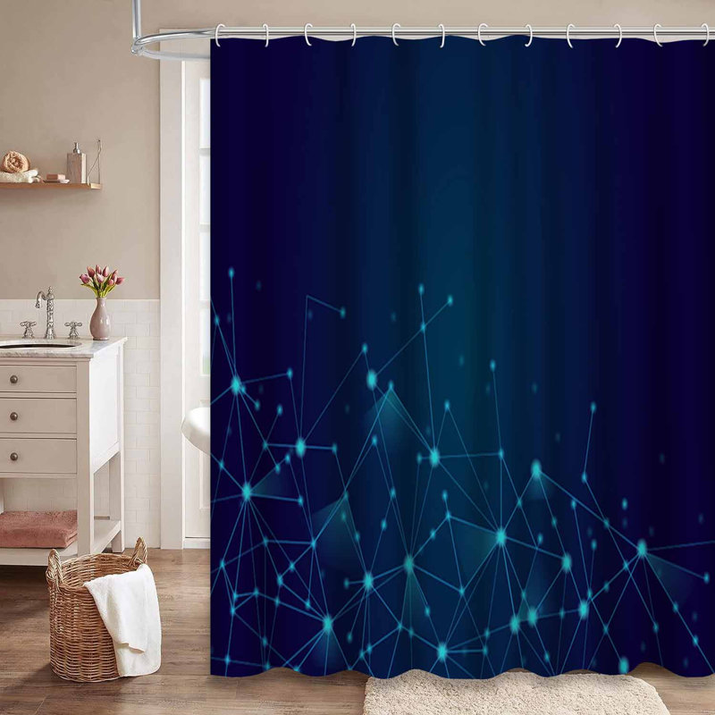 Rideau de douche à 12 crochets Creative, L 72 po x l 72 po