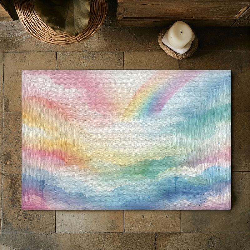 Tapis tressé Rainbow Drift, Rectangulaire 3 pi x 5 pi