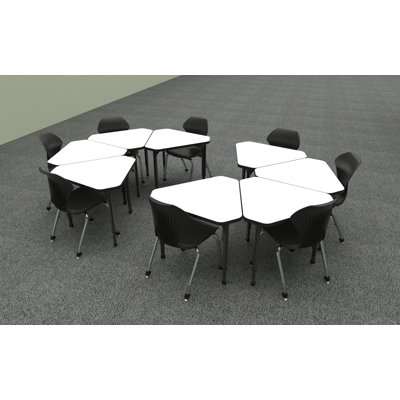 Apex Series Manufactured Wood 30'' h x 30'' w Adjustable Classroom Desk & Chair Package