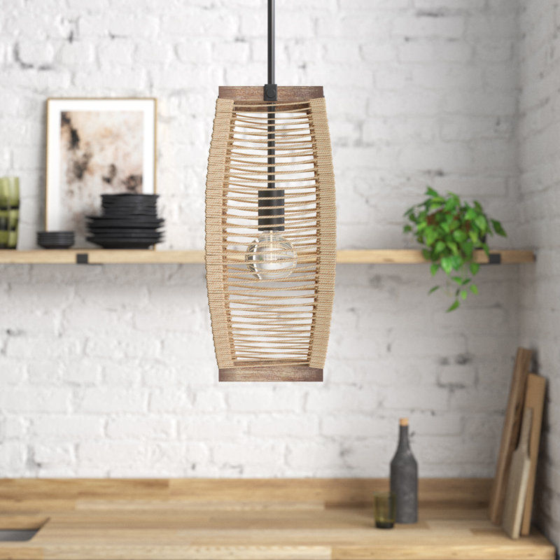 Dubai 1 - Light Gray Iron Silk Single Pendant