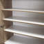 Armoire à chaussures moderne avec de nombreuses tablettes, finition noyer clair, 29,9 x 73,6 x 14,2 pouces | Panneau de particules 100% enduit de mélamine | Conception murale pour une économie d'espace et une organisation élégante