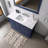 Single Basin Bathroom Vanity 48" Wide X 22" Deep, Carrara Marble Top-34722174