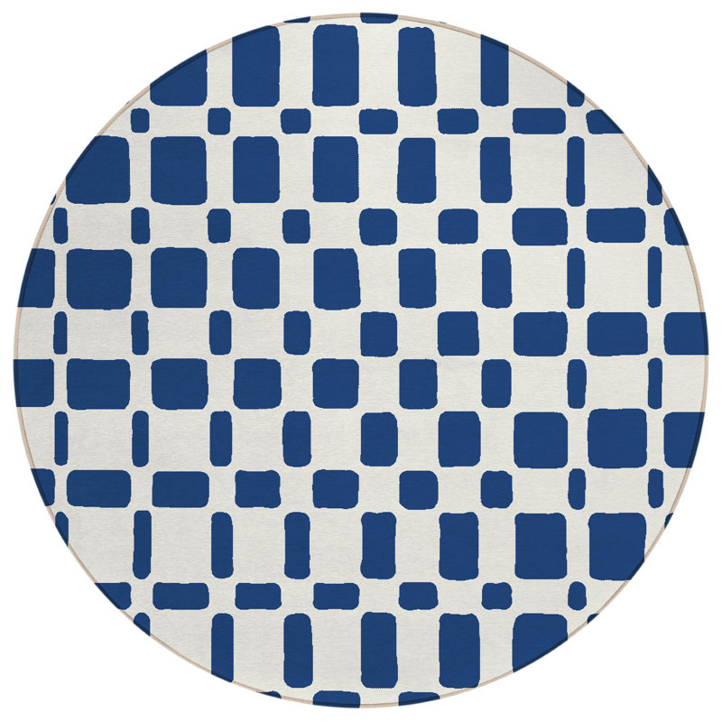 Tapis intérieur / extérieur Chasadee avec envers antidérapant, Rond 8 pi