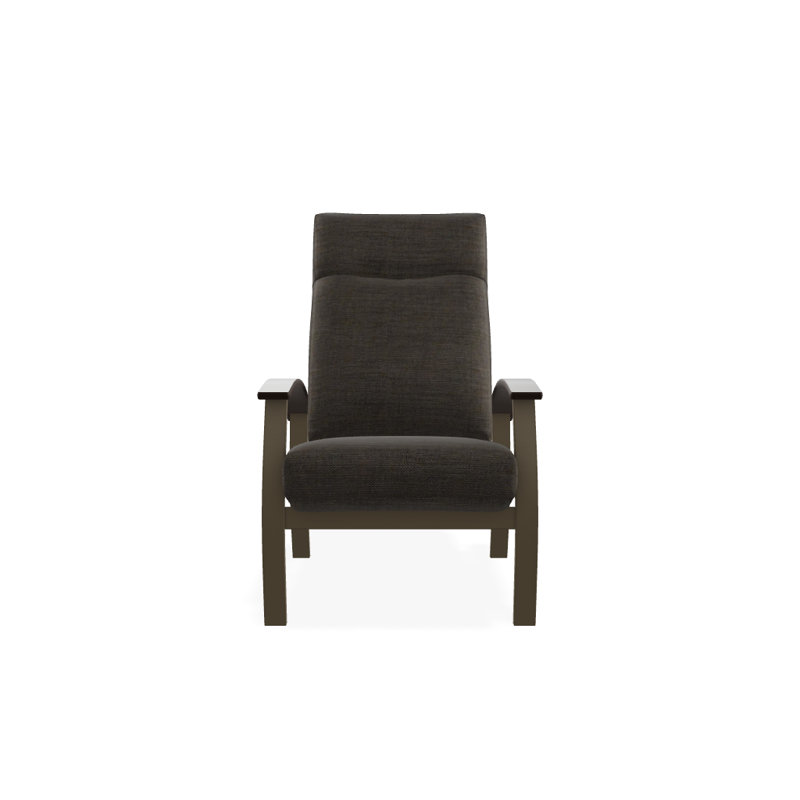 Chaise de patio inclinable avec coussins Askar, Tissage uni cendre coulée Sunbrella®, Kona P10, Bois de plage texturé