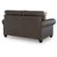Causeuse Fécy avec 2 coussins décoratifs, similicuir brun terre d'ombre, 72 pouces