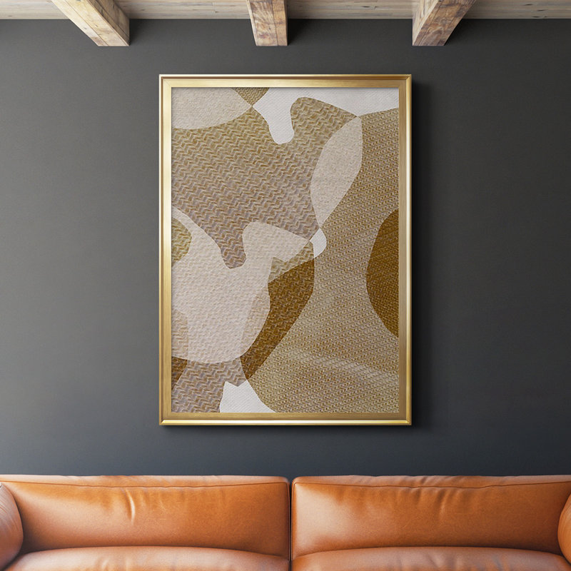 Denarious Texture Desert II - reproduction de cadre photo, Toile avec cadre doré, H 42,5 po x l 30,5 po